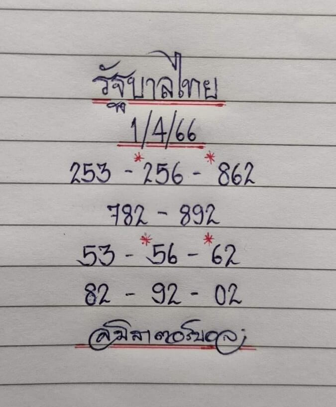 ตรวจหวย มิสเตอร์บอล 1/4/66