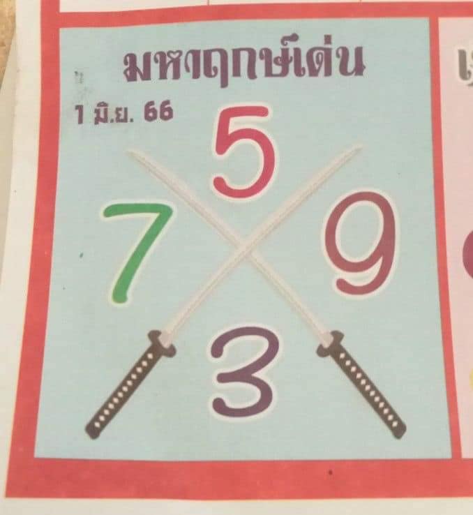 เลขเด็ดมหาฤกษ์เด่น 1/6/66