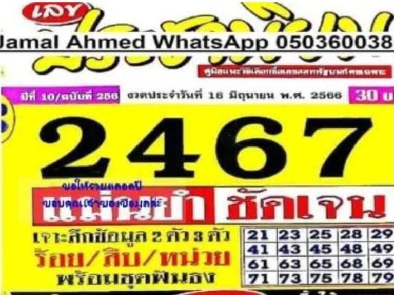 เลขหวยประชานิยม 16-6-66